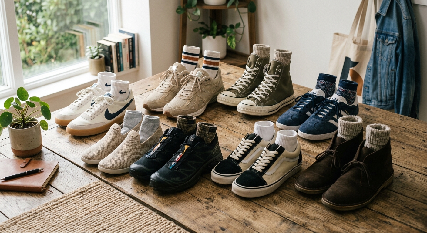Sneakers og casual sko: Sådan kombinerer du dem med stil